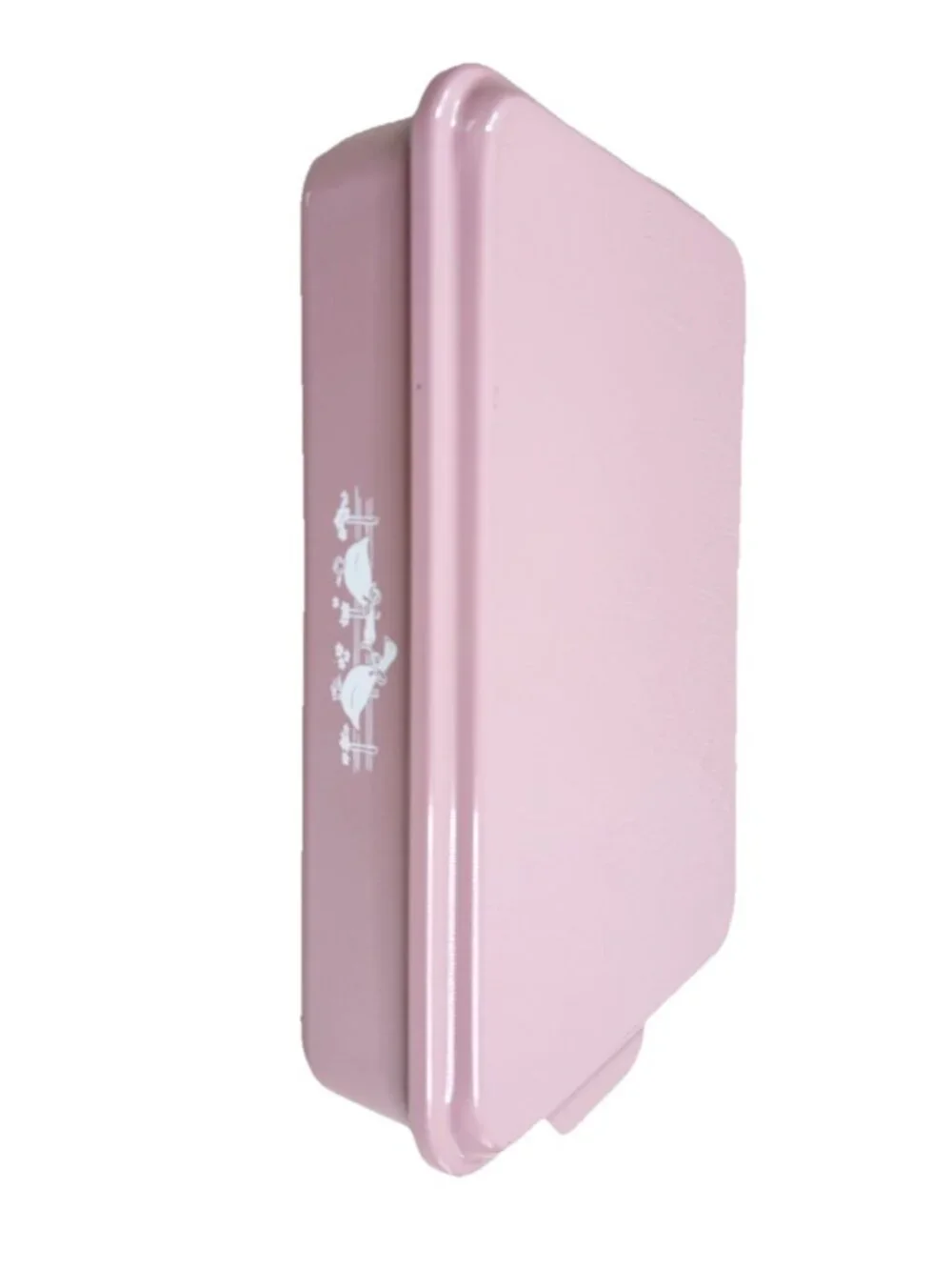 Vtg Mirro Aluminum PINK GOOSE Cake Baking Pan w/Lid USA Cottagecore Kitchen 9x13